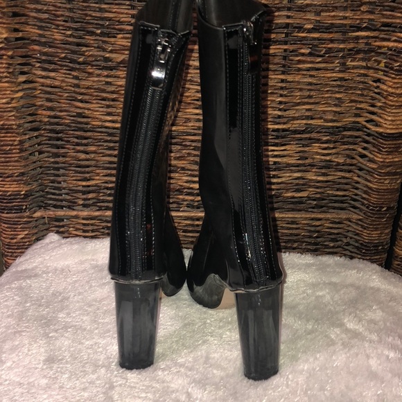 Privileges Black chic clear boots - Picture 5 of 8
